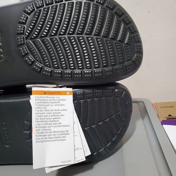 Crocs Classic Crush Clog Black Unisex Women’s Size 9 / Men Size 7 New - Picture 6 of 10